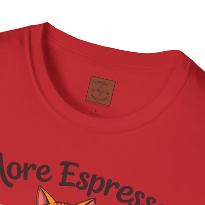 More Espresso, Less Depresso | Coffee Cat Vibes Tee