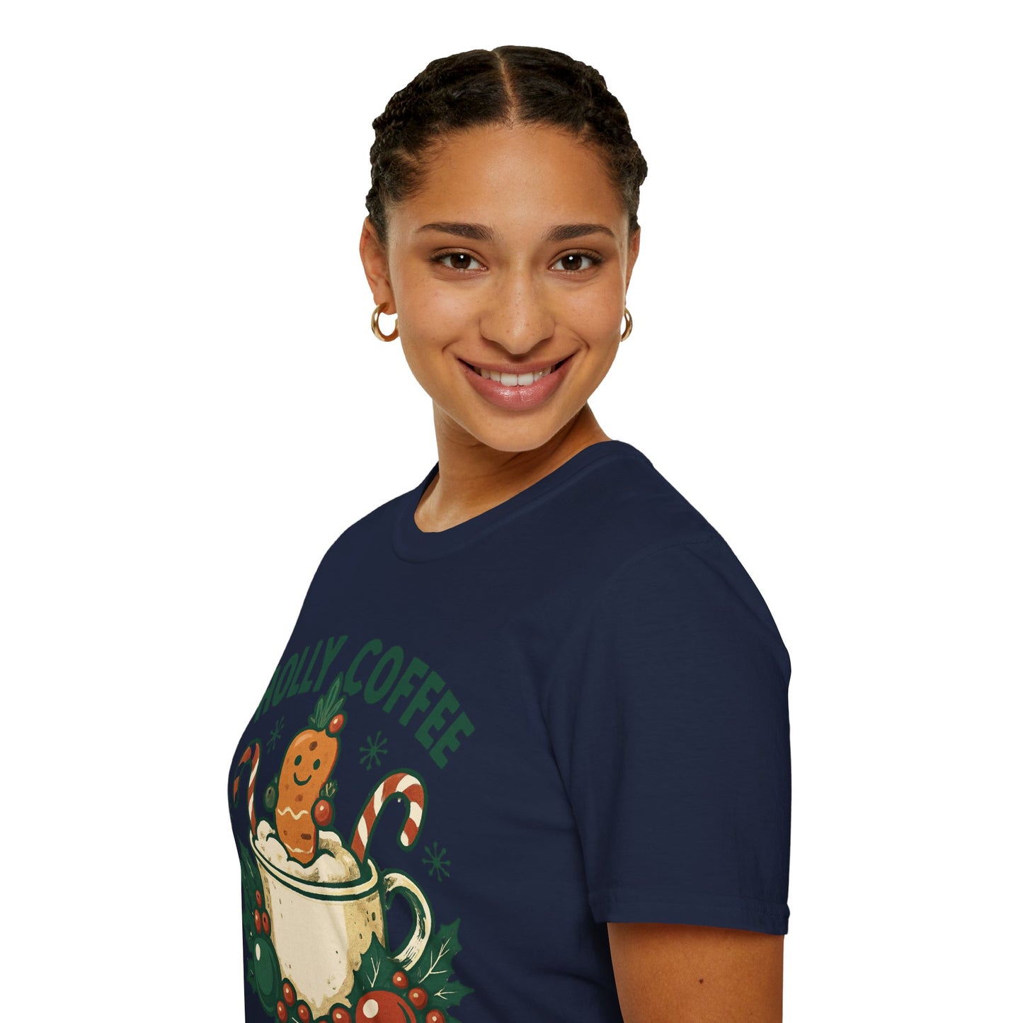 Jolly Brew | Funny Gingerbread Coffee Christmas Unisex T-Shirt