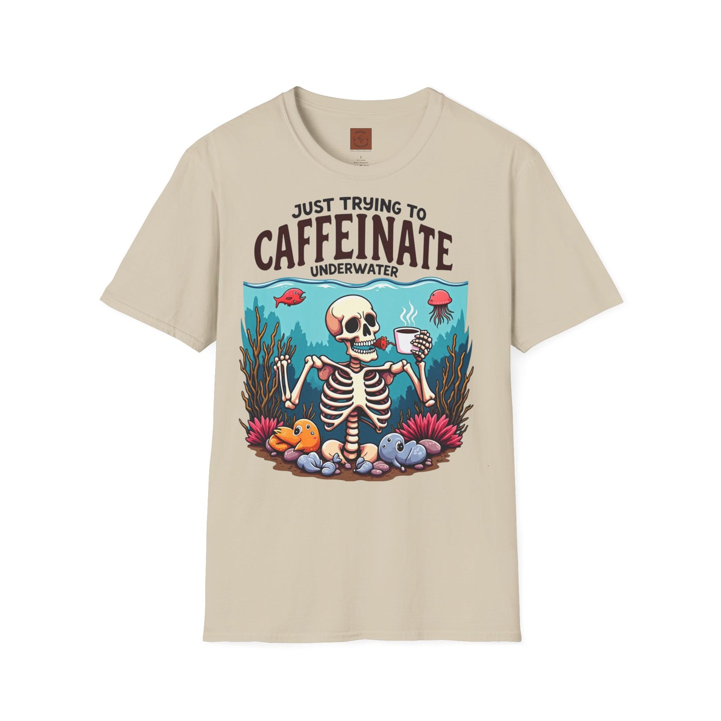 Skeleton under water