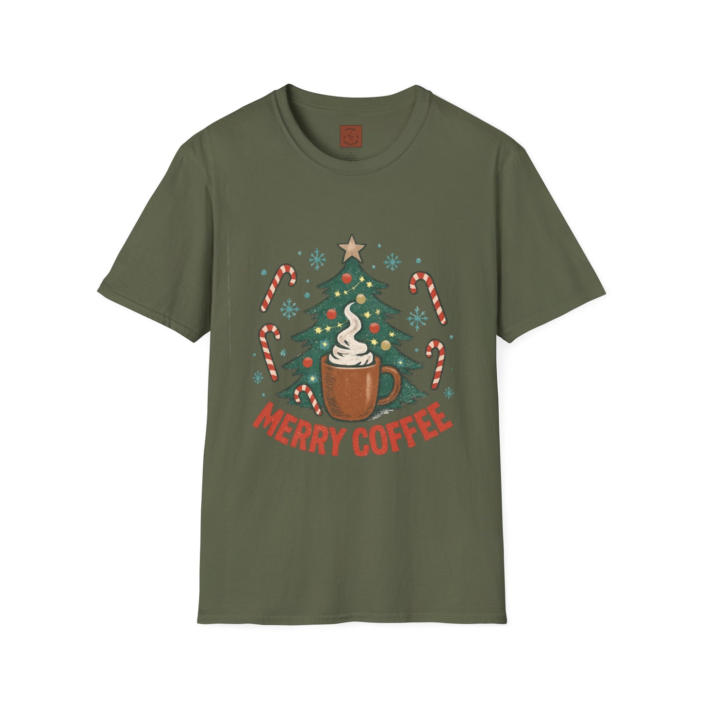 Merry Coffee | Festive Holiday Coffee Lover Unisex T-Shirt