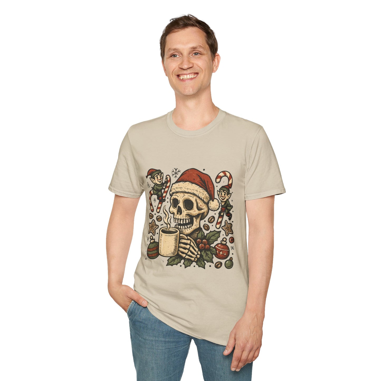 Deadly Good Brew | Funny Gothic Christmas Coffee Unisex T-Shirt