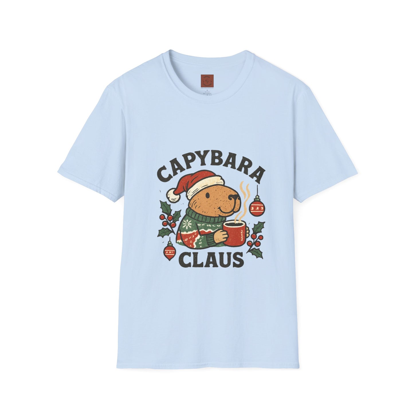 Capybara Claus | Funny Christmas Coffee Lover Unisex T-Shirt