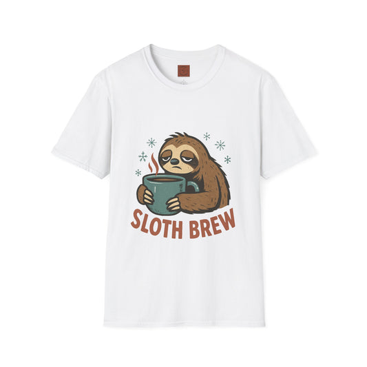 Lazy Sloth Brew | Funny Coffee Lover Christmas Unisex T-Shirt