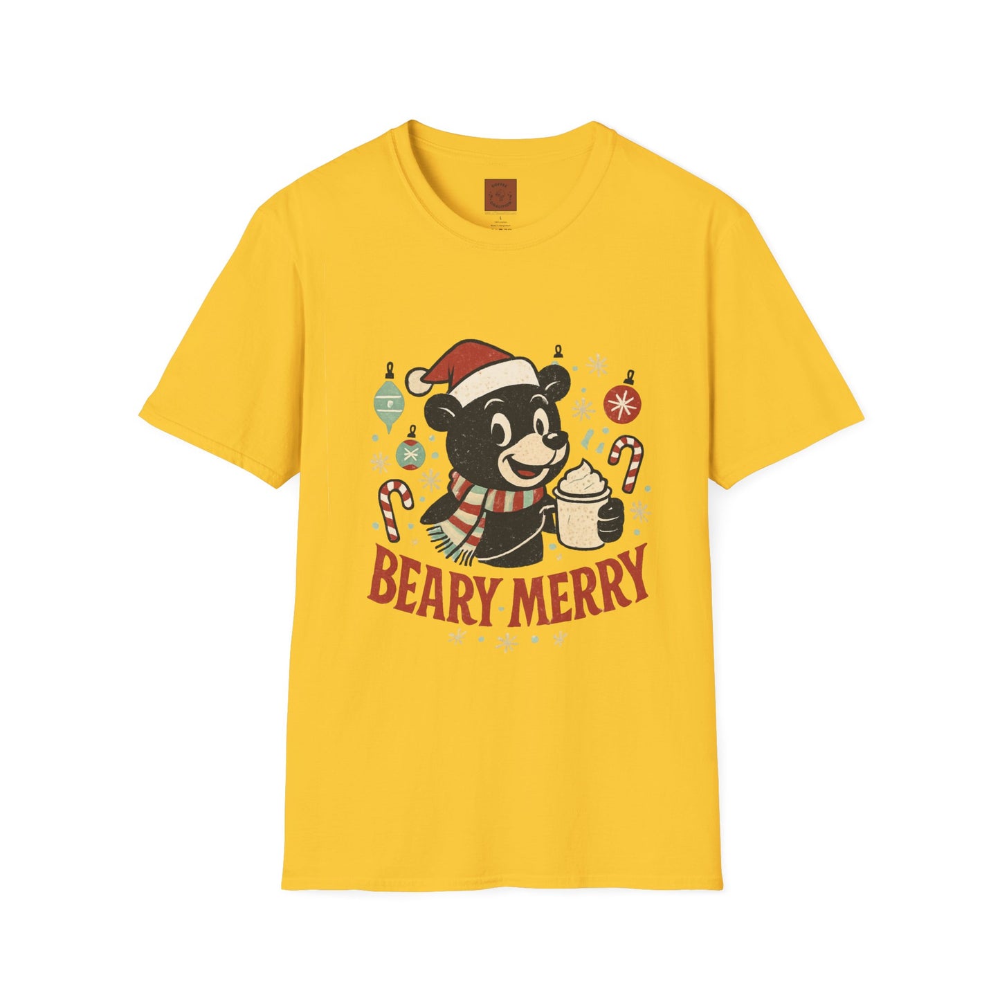 Beary Merry | Cute Bear Coffee Christmas Unisex T-Shirt