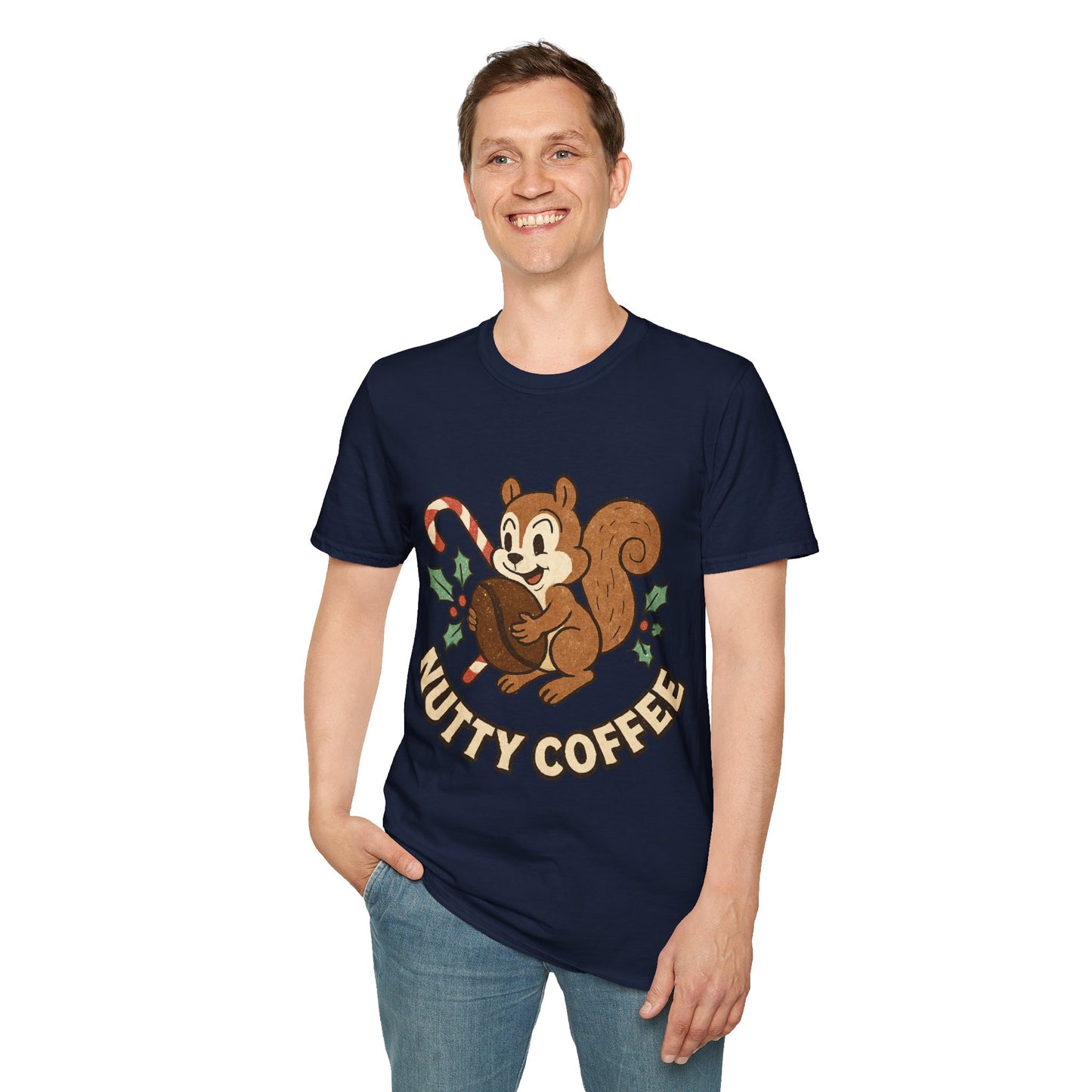 Nutty Coffee | Funny Christmas Squirrel Unisex T-Shirt