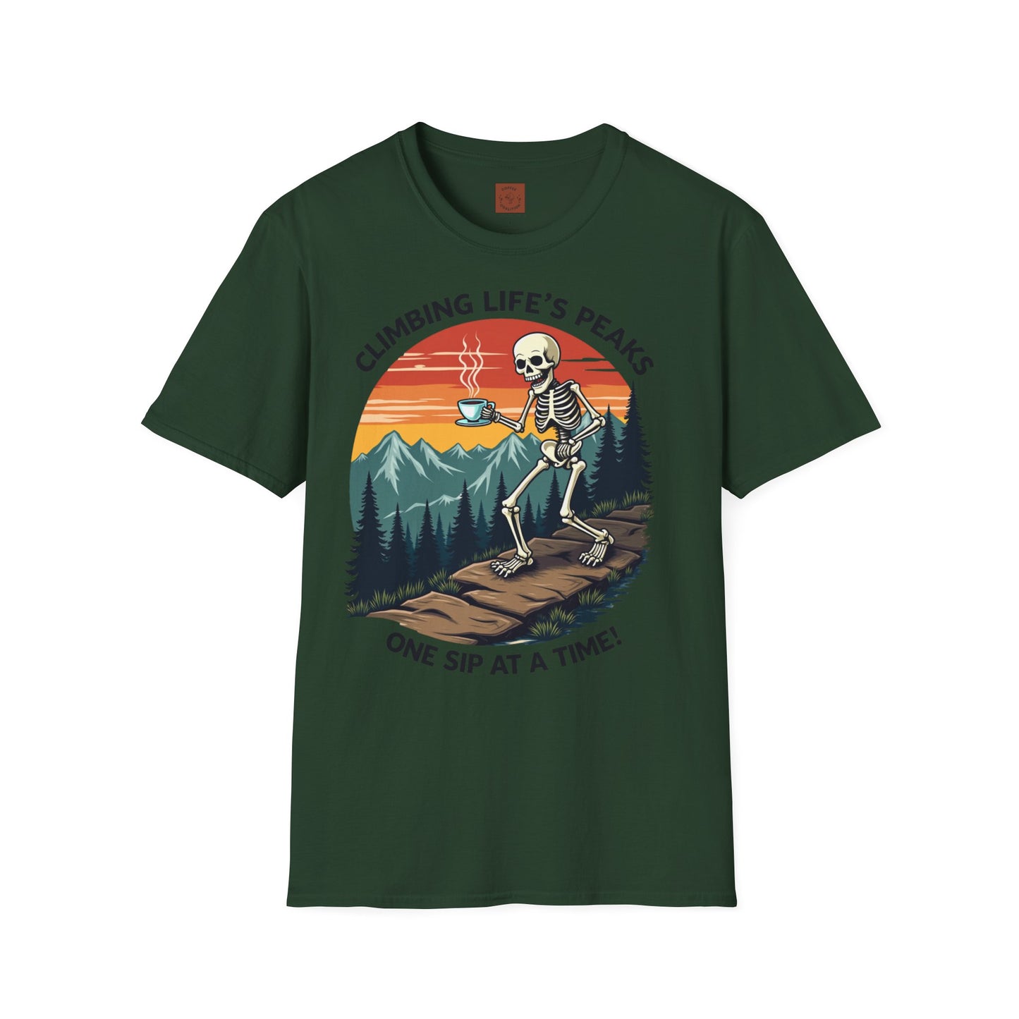 Climbing Life’s Peaks One Sip at a Time | Mountain Brew Skeleton Tee