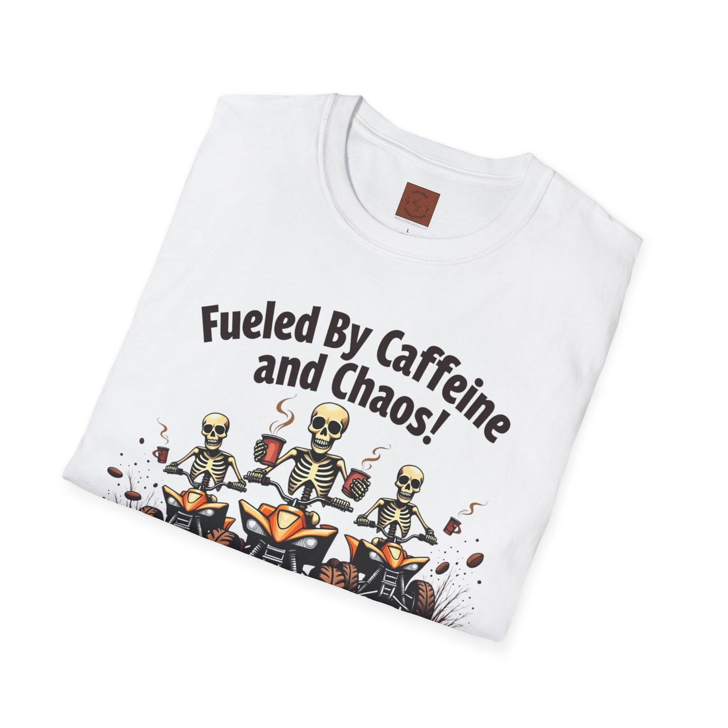 Fueled by Caffeine & Chaos | Skeleton Riders Tee