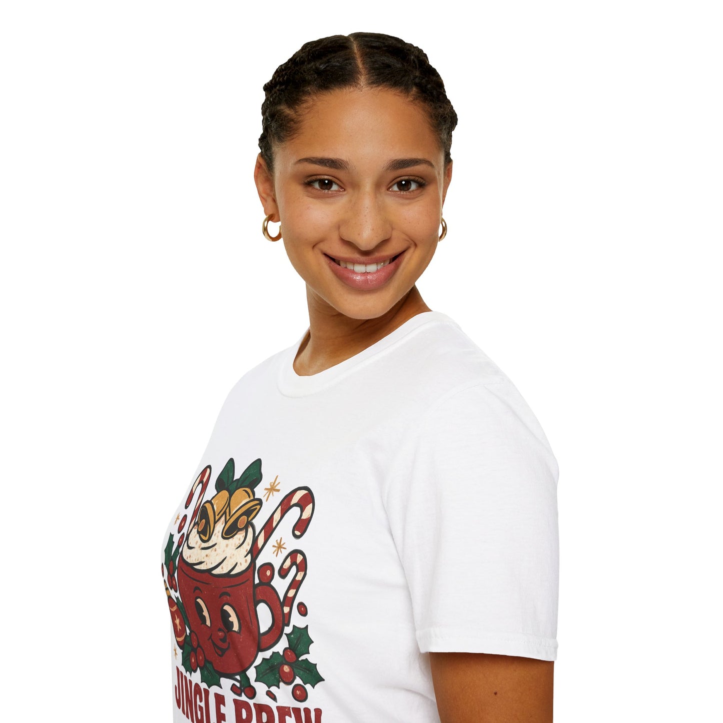 Jingle Brew | Funny Holiday Coffee Cup Christmas Unisex T-Shirt