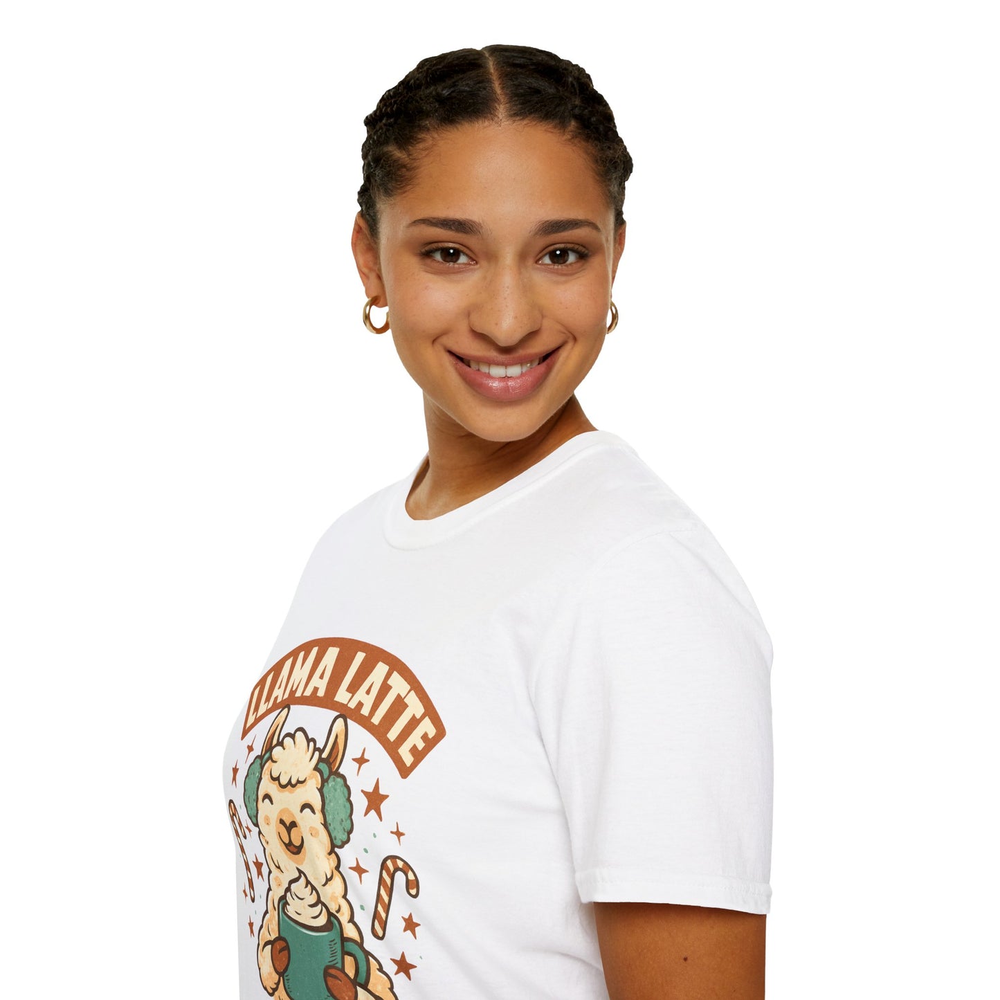 Llama Latte | Cute Christmas Coffee Lover Unisex T-Shirt