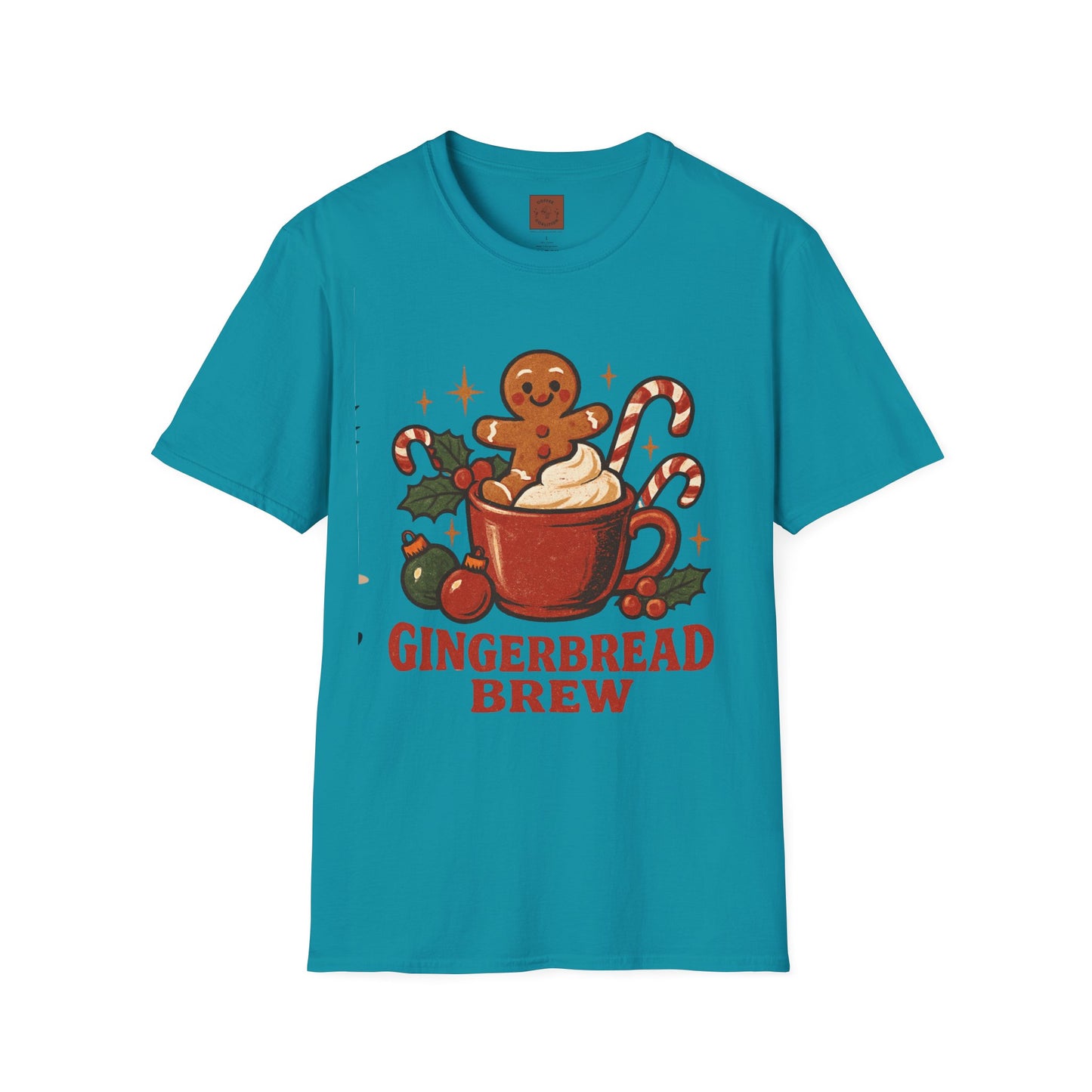 Gingerbread Brew | Cute Coffee Christmas Unisex T-Shirt