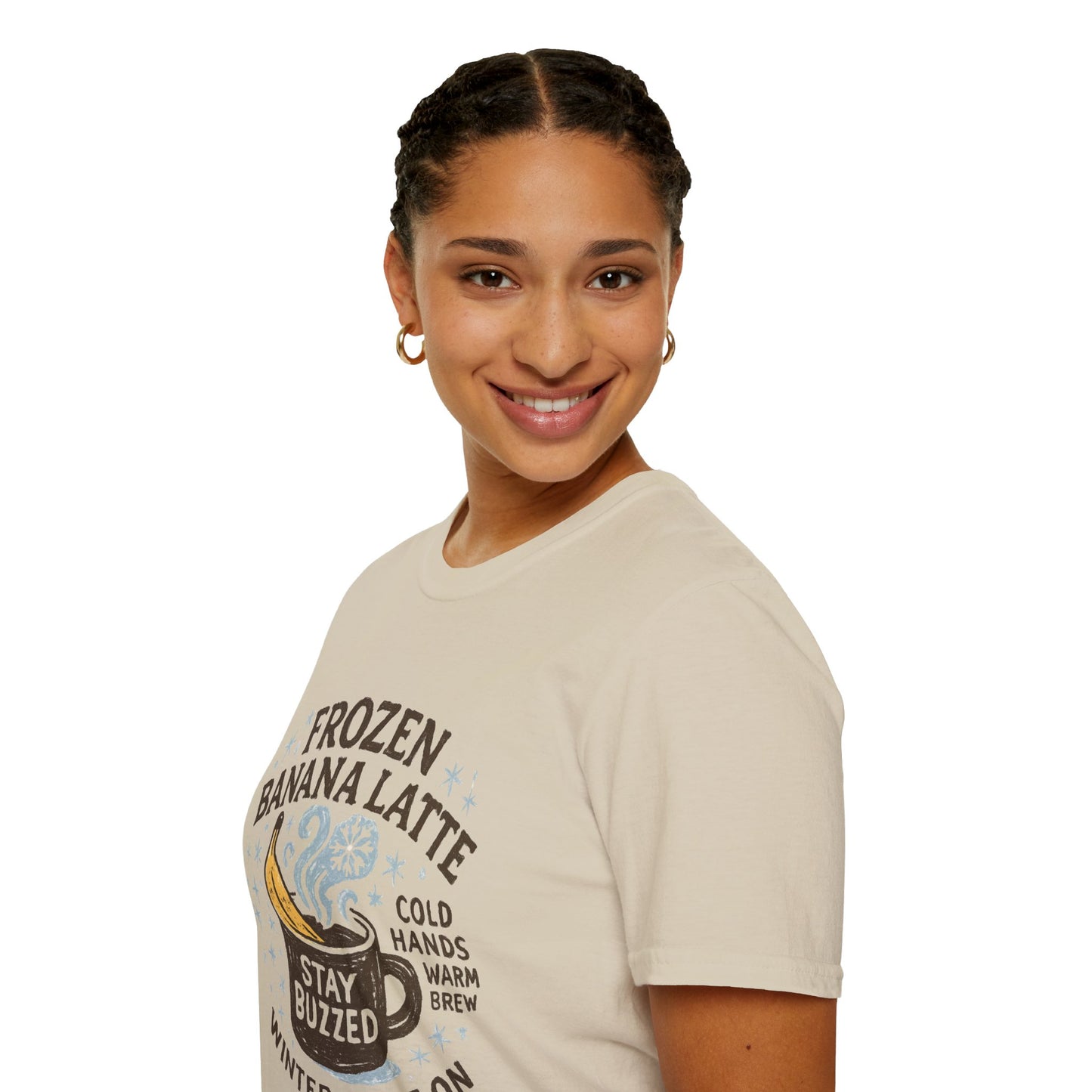 Frozen Banana Latte | Funny Winter Coffee Lover Unisex T-Shirt