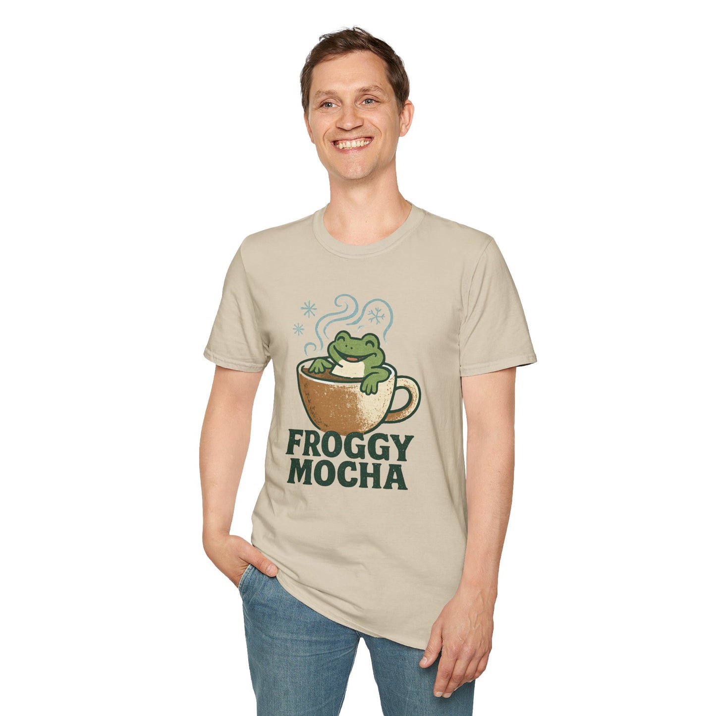 Froggy Mocha | Cute Christmas Coffee Lover Unisex T-Shirt