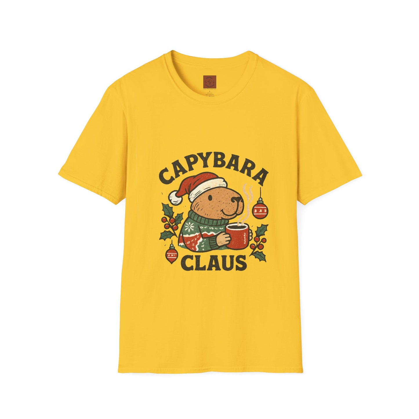 Capybara Claus | Funny Christmas Coffee Lover Unisex T-Shirt