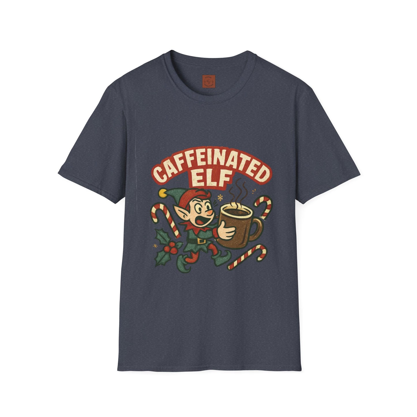 Caffeinated Elf | Funny Christmas Coffee Lover Unisex T-Shirt