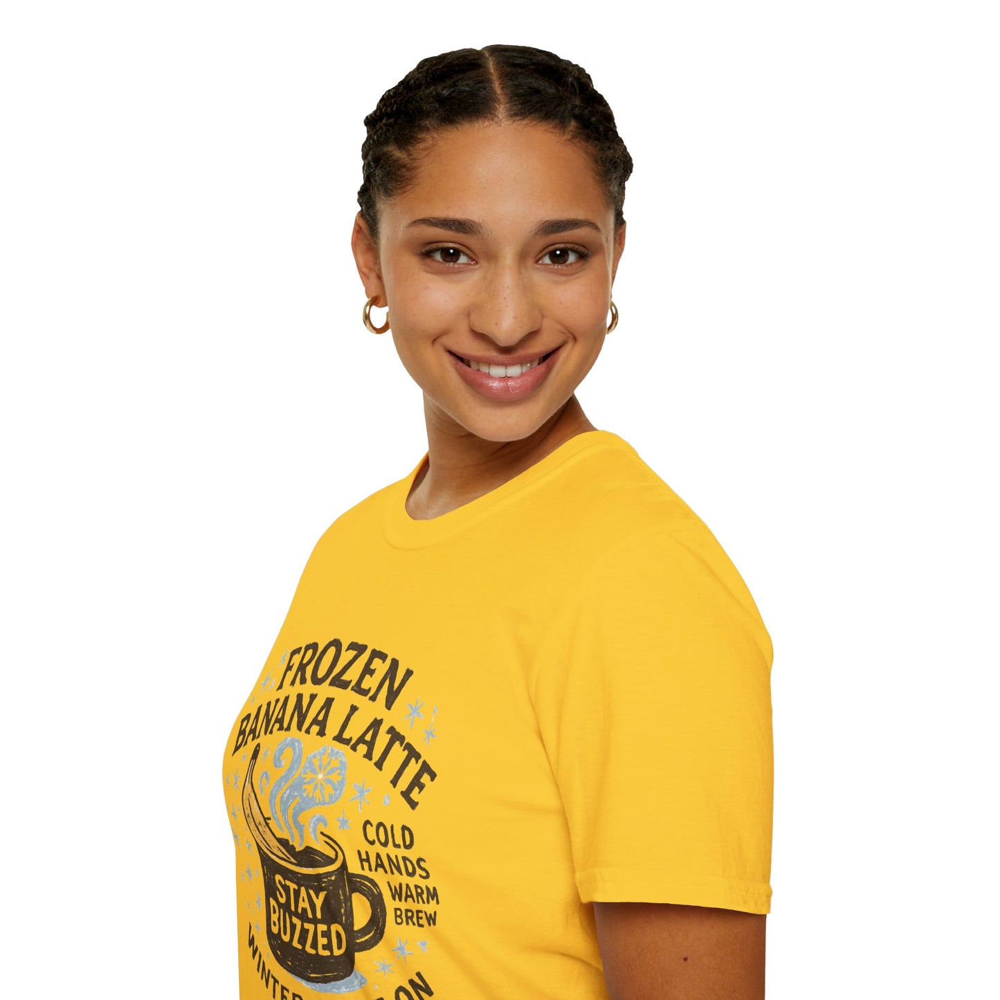 Frozen Banana Latte | Funny Winter Coffee Lover Unisex T-Shirt