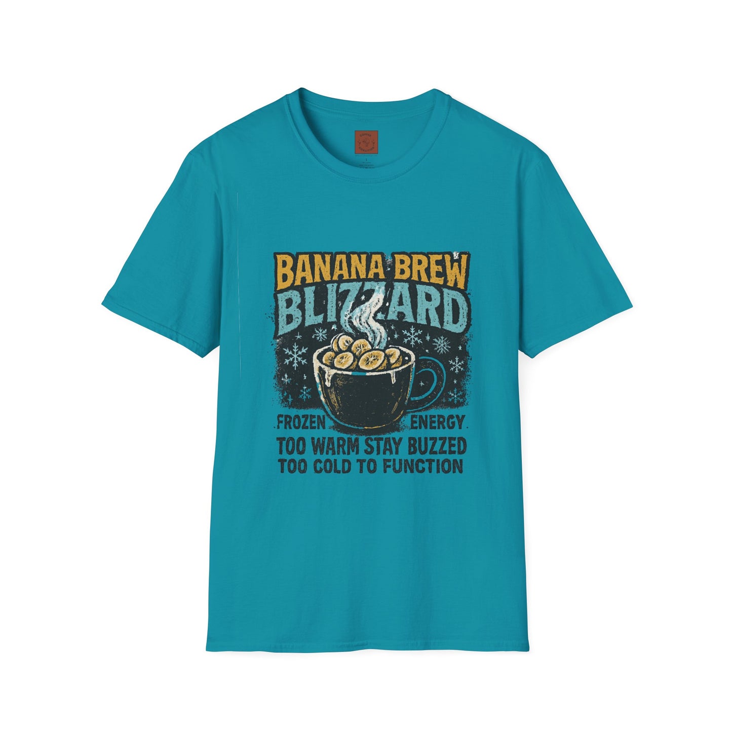 Banana Brew Blizzard | Funny Christmas Coffee Lover Unisex T-Shirt
