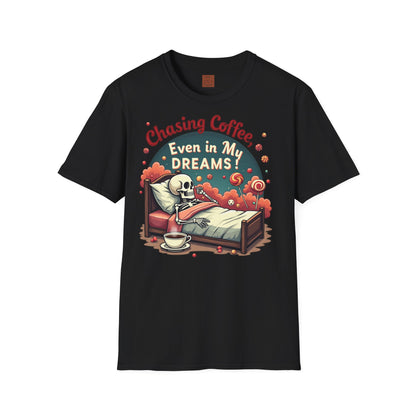 Chasing Coffee Even in My Dreams | Sleepy Skeleton Tee