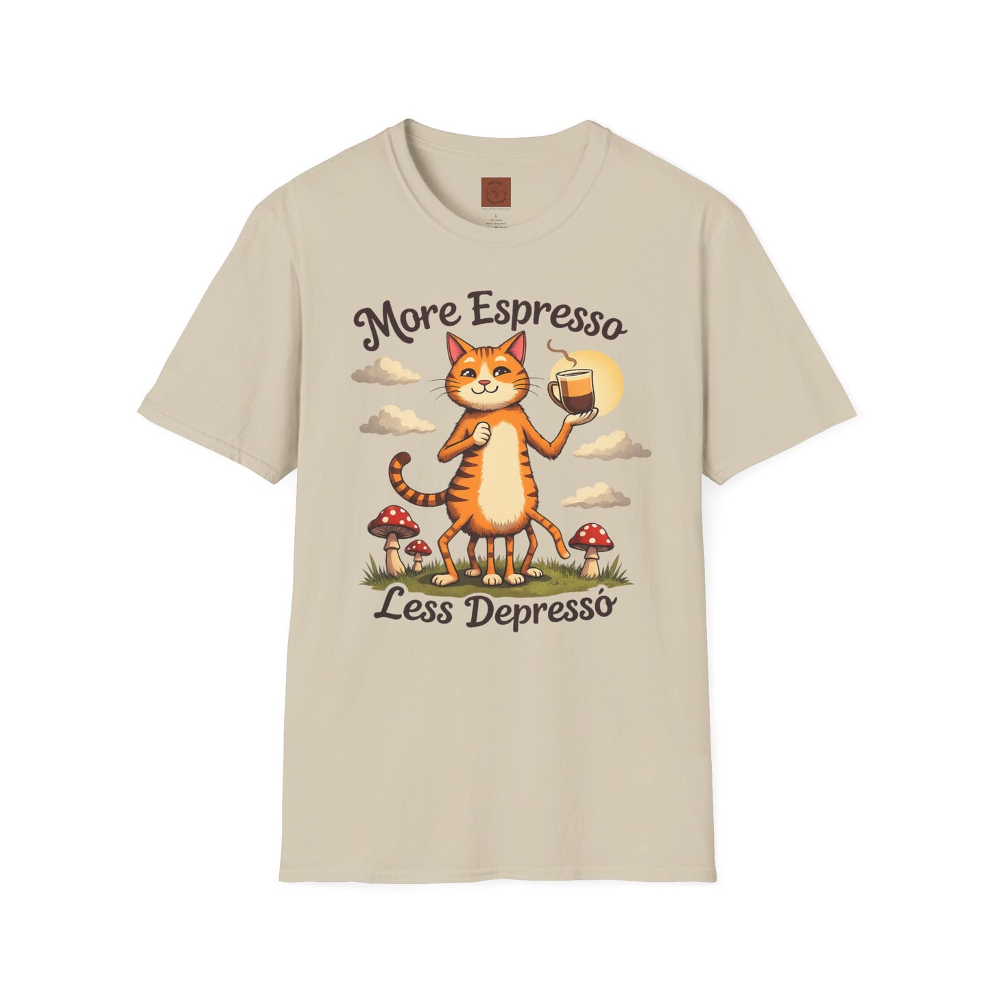 More Espresso, Less Depresso | Coffee Cat Vibes Tee