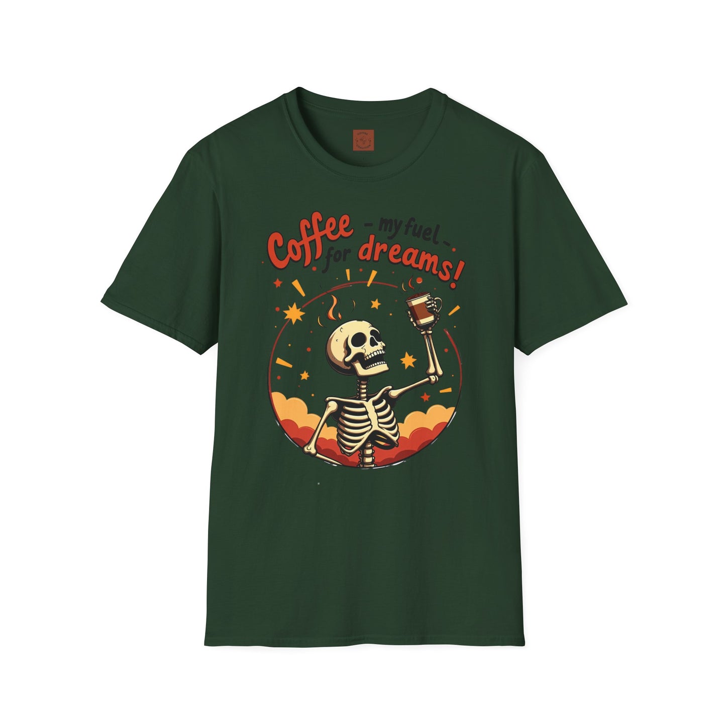 Coffee — My Fuel for Dreams | Caffeinated Ambition Skeleton Tee