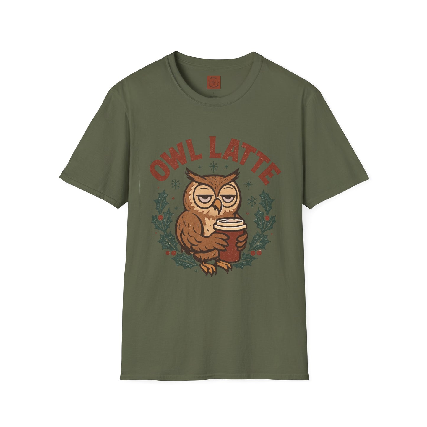 Owl Latte | Funny Christmas Coffee Lover Unisex T-Shirt