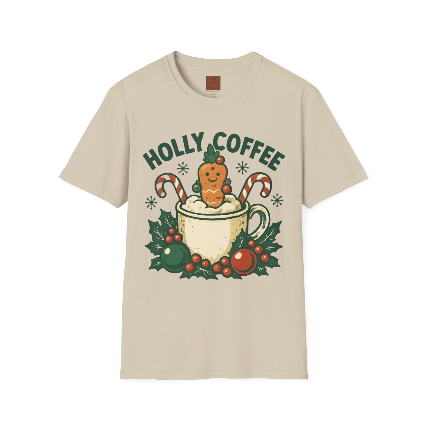 Jolly Brew | Funny Gingerbread Coffee Christmas Unisex T-Shirt