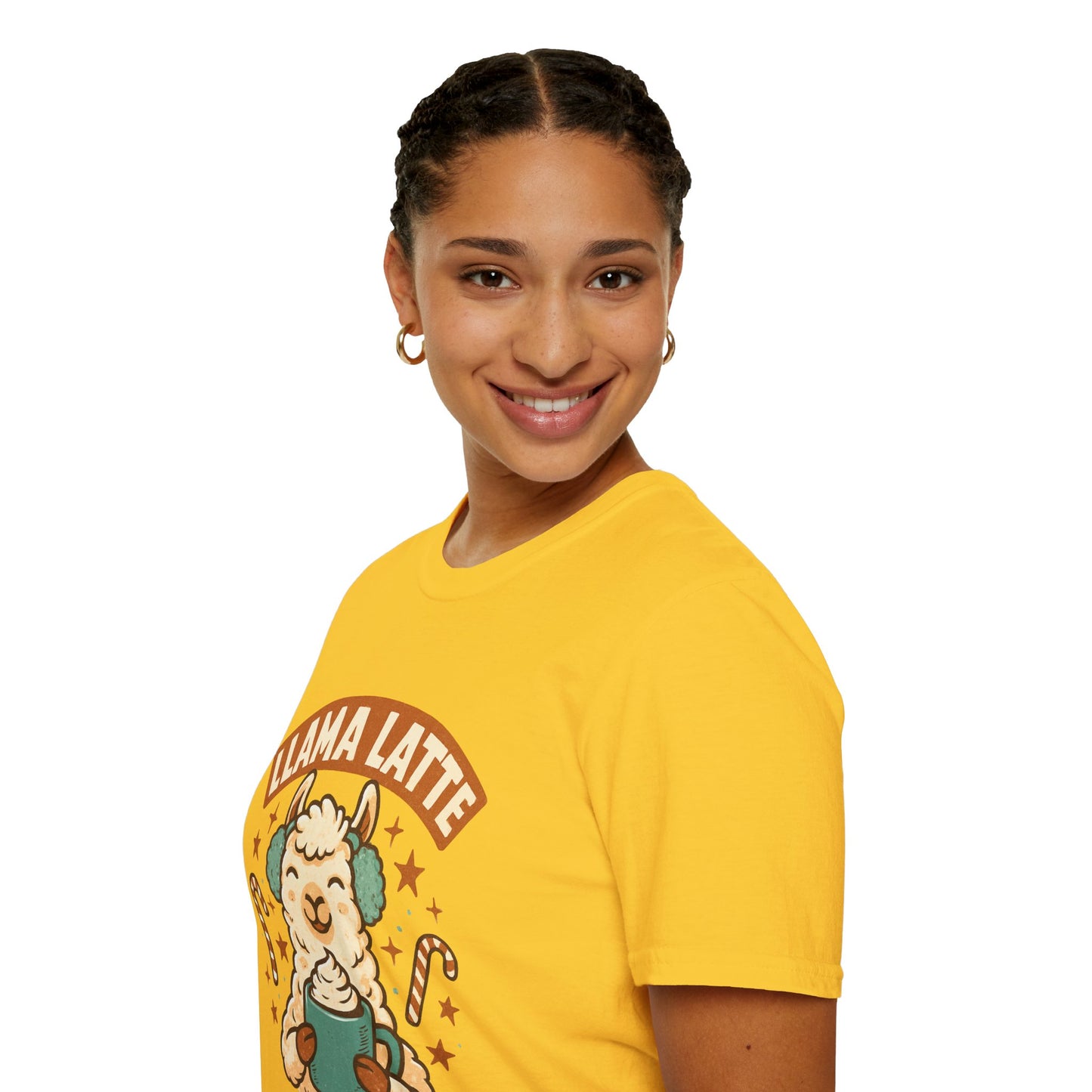 Llama Latte | Cute Christmas Coffee Lover Unisex T-Shirt