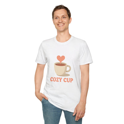 Cozy Cup – Unisex Cute Coffee Lover T-Shirt