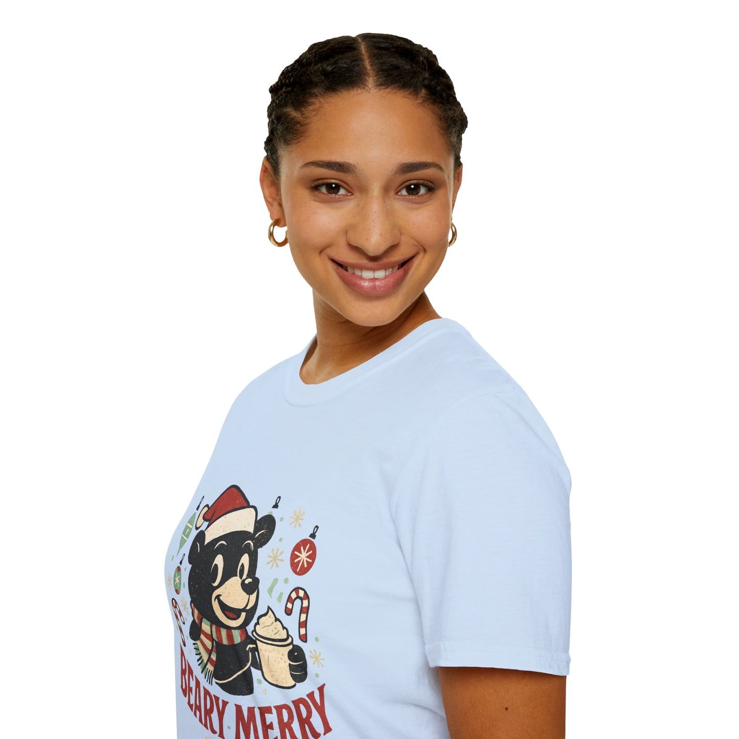 Beary Merry | Cute Bear Coffee Christmas Unisex T-Shirt