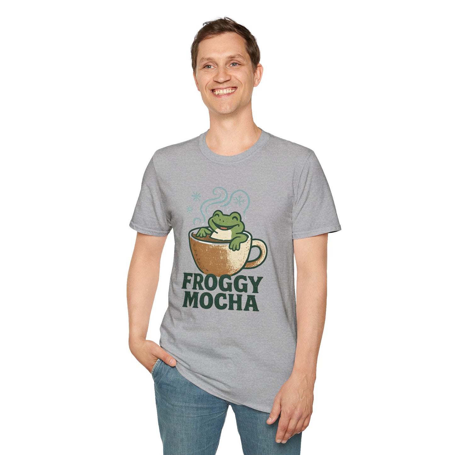 Froggy Mocha | Cute Christmas Coffee Lover Unisex T-Shirt