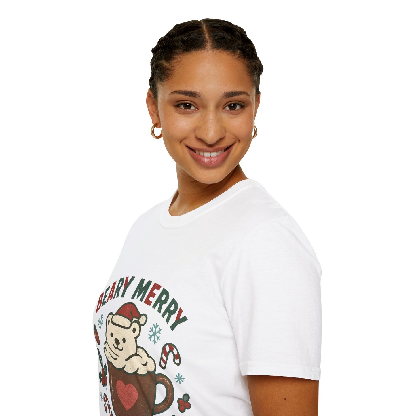 Beary Merry | Cute Christmas Coffee Lover Unisex T-Shirt