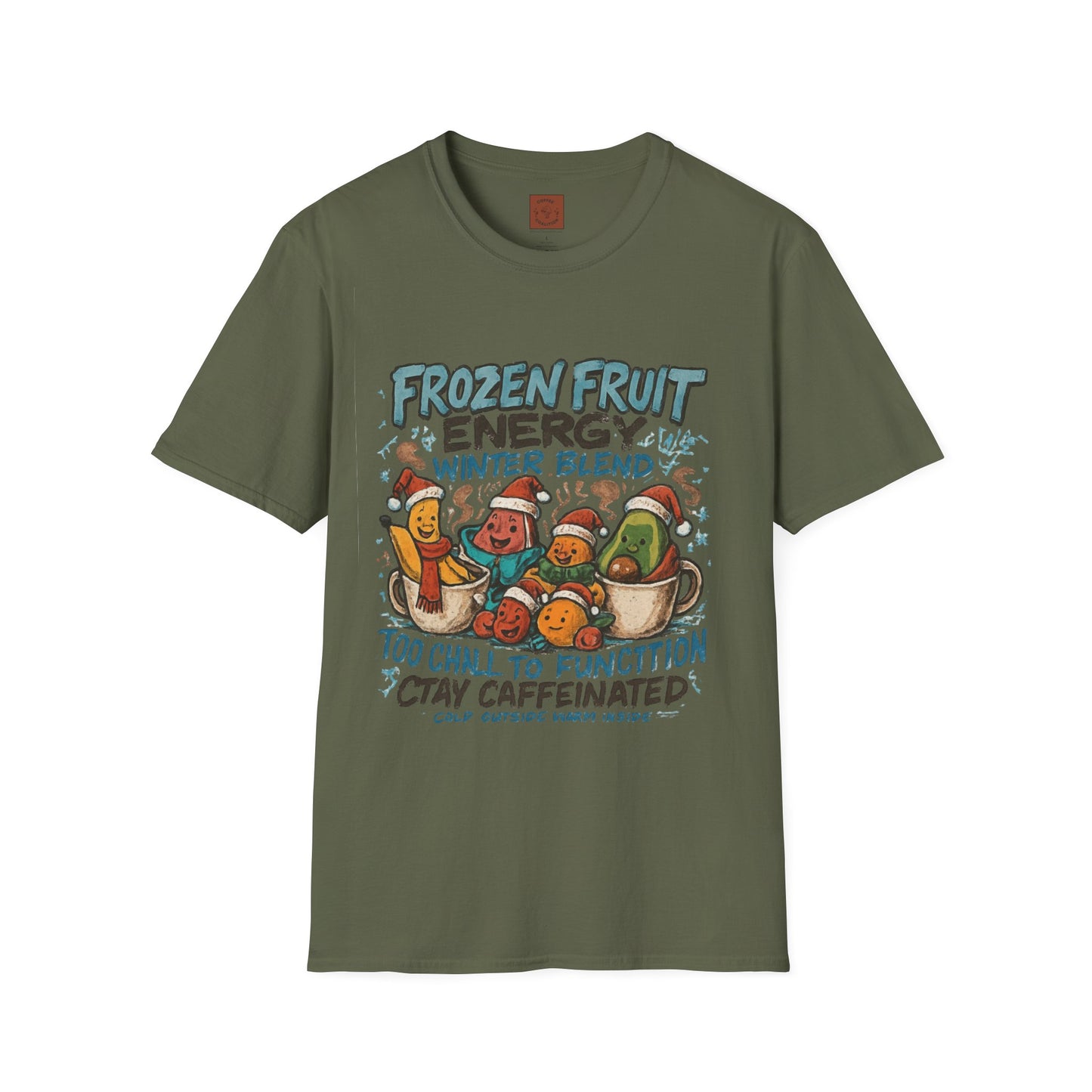Frozen Fruit Energy | Funny Winter Coffee Lover Unisex T-Shirt