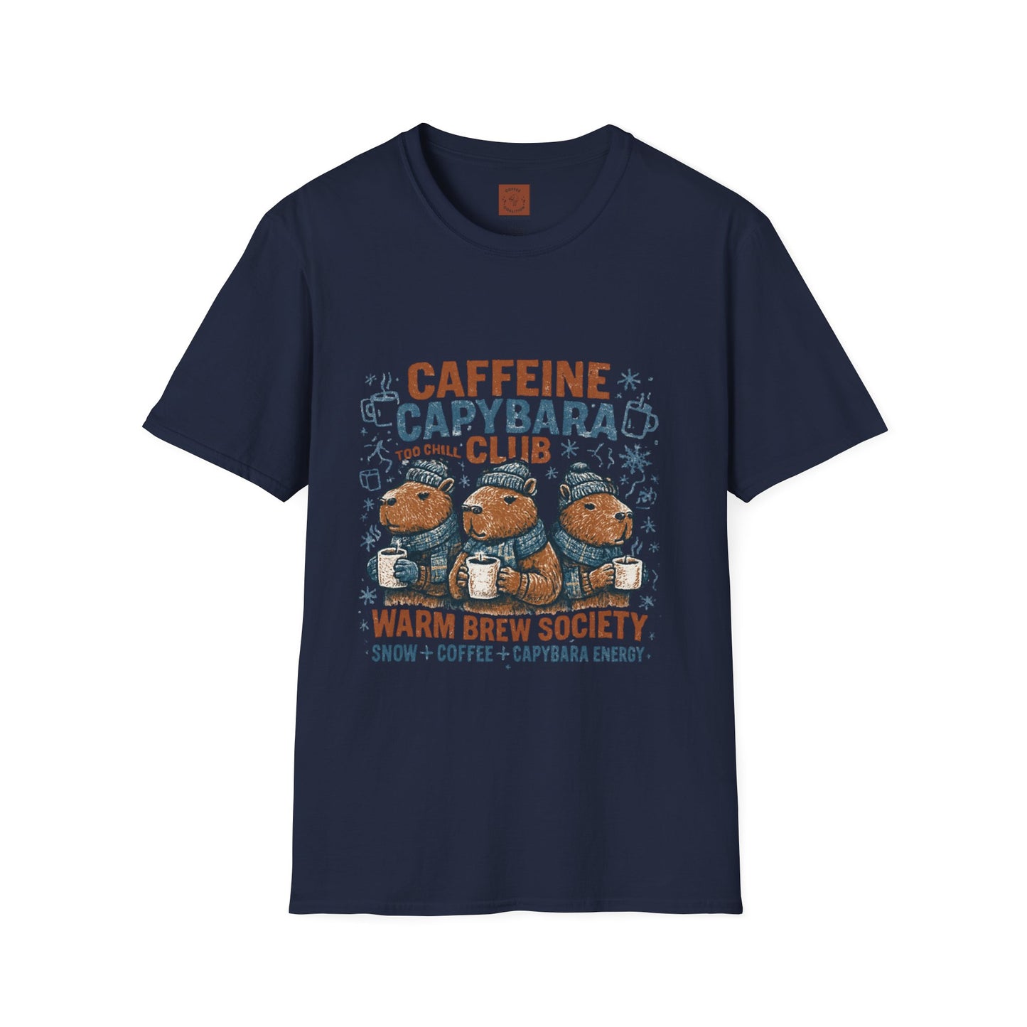 Caffeine Capybara Club | Funny Coffee Winter Unisex T-Shirt