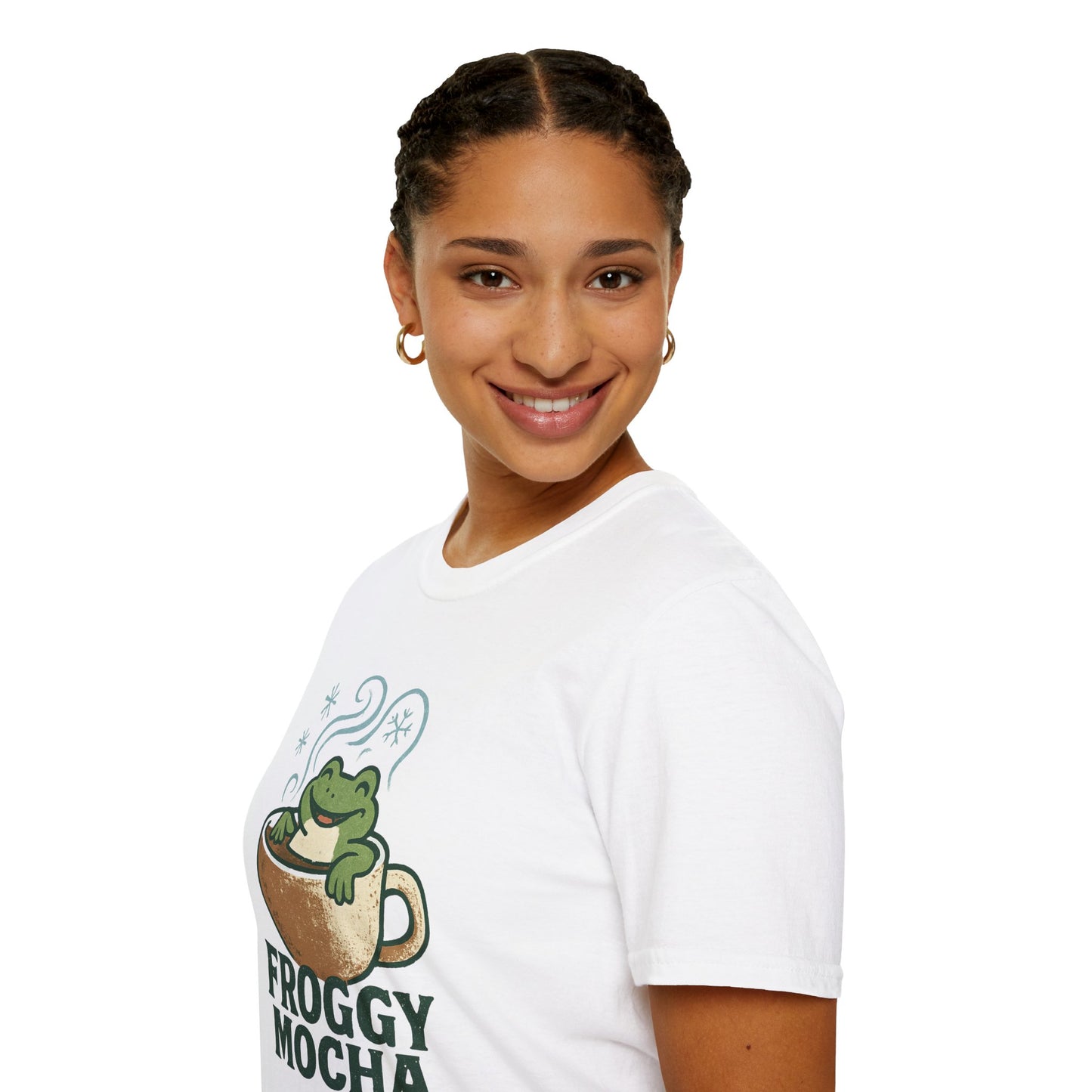 Froggy Mocha | Cute Christmas Coffee Lover Unisex T-Shirt