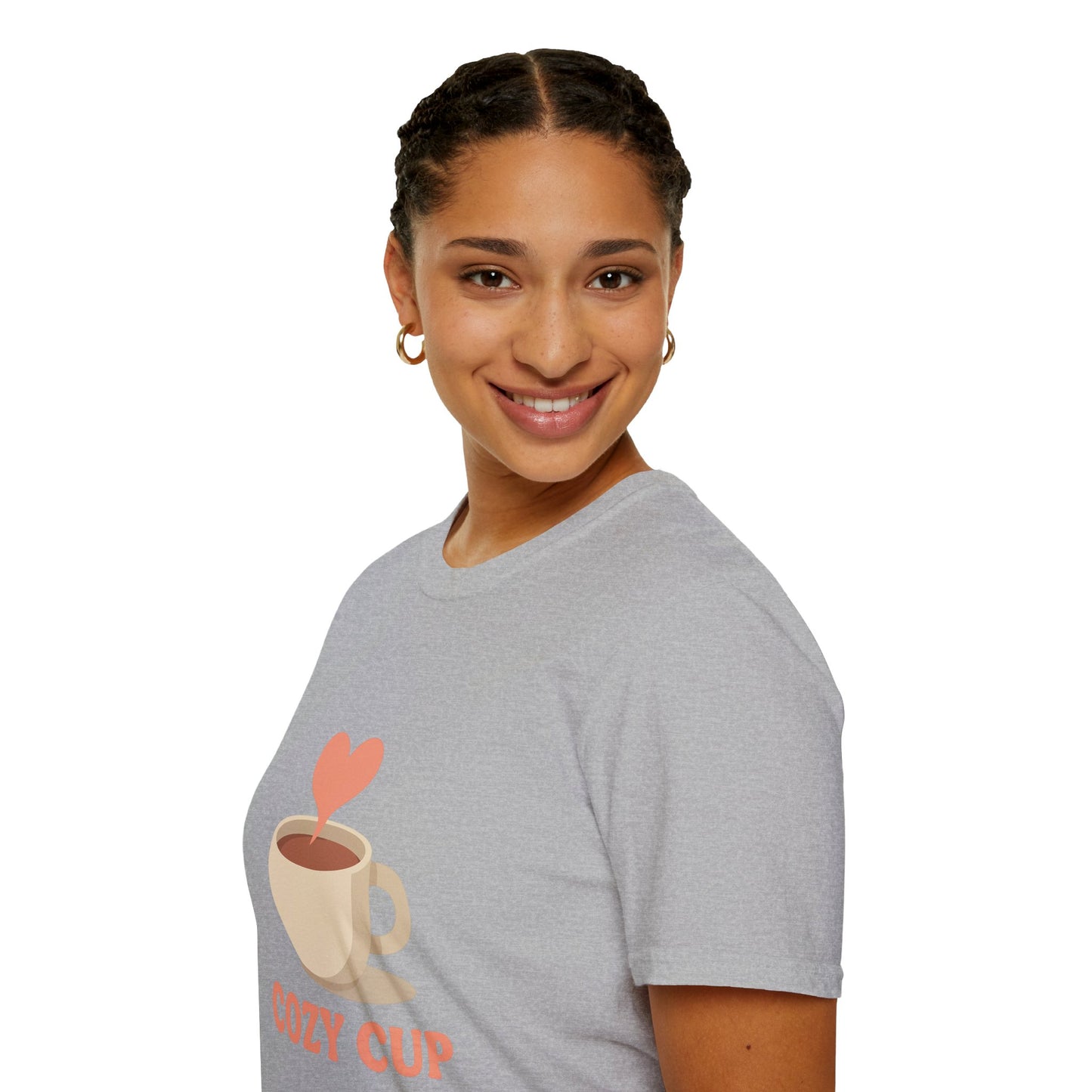 Cozy Cup – Unisex Cute Coffee Lover T-Shirt