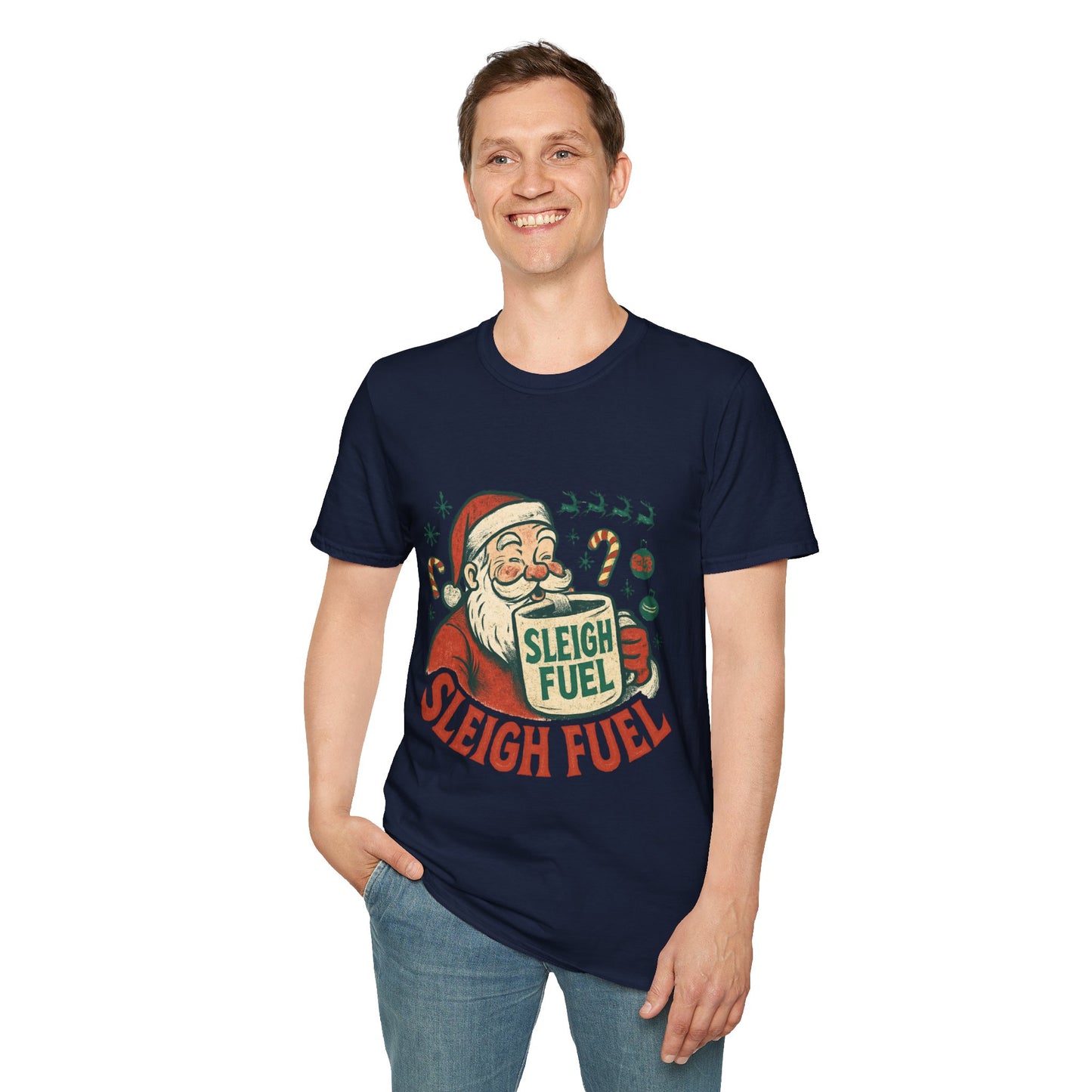 Sleigh Fuel | Funny Santa Christmas Coffee Unisex T-Shirt