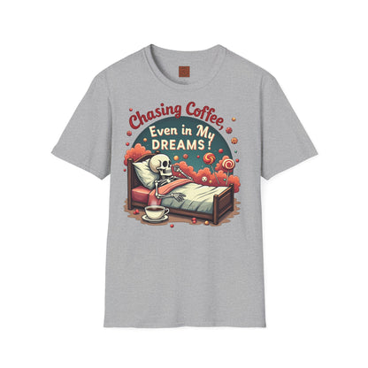 Chasing Coffee Even in My Dreams | Sleepy Skeleton Tee