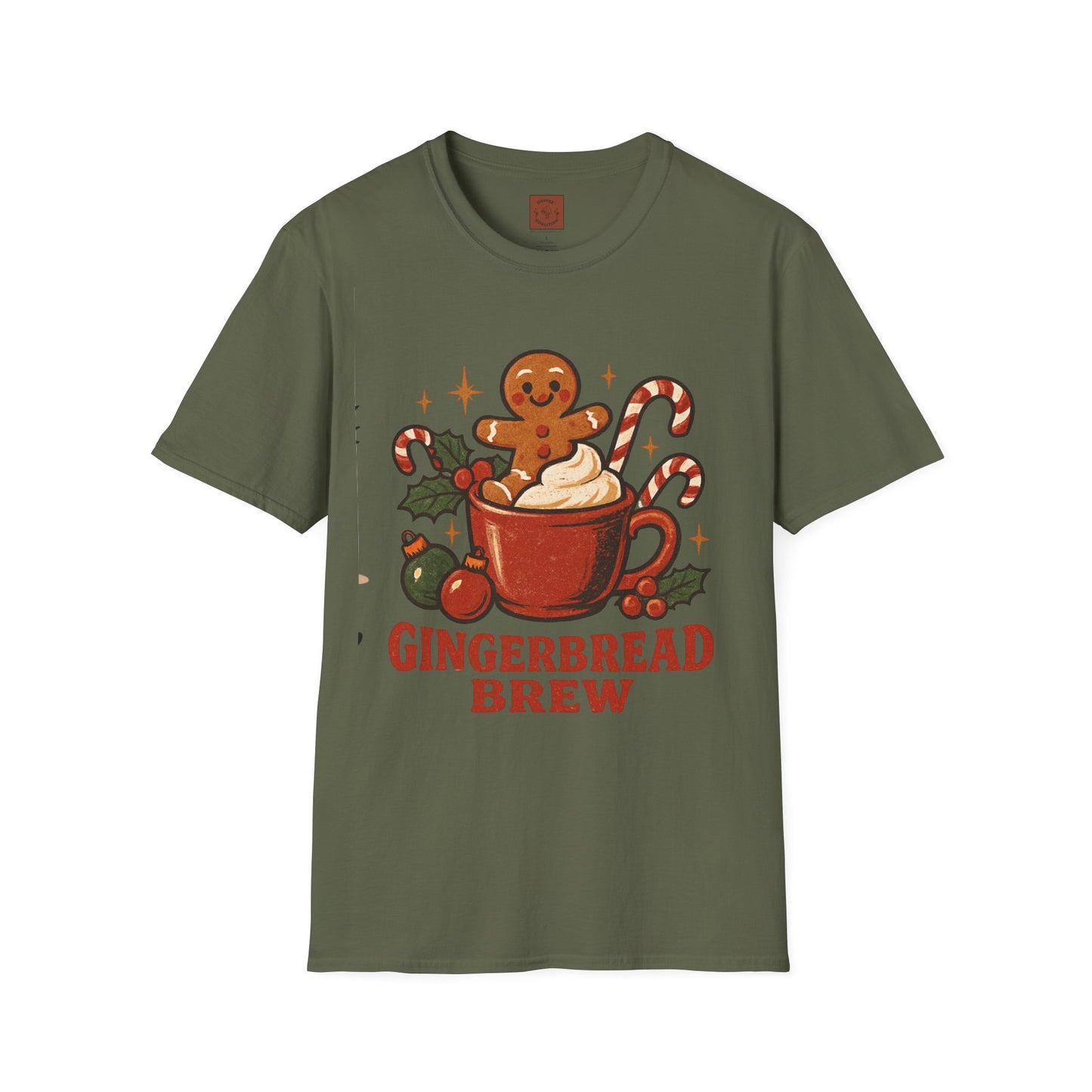 Gingerbread Brew | Cute Coffee Christmas Unisex T-Shirt