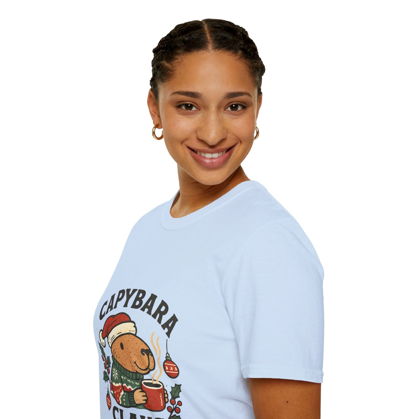 Capybara Claus | Funny Christmas Coffee Lover Unisex T-Shirt