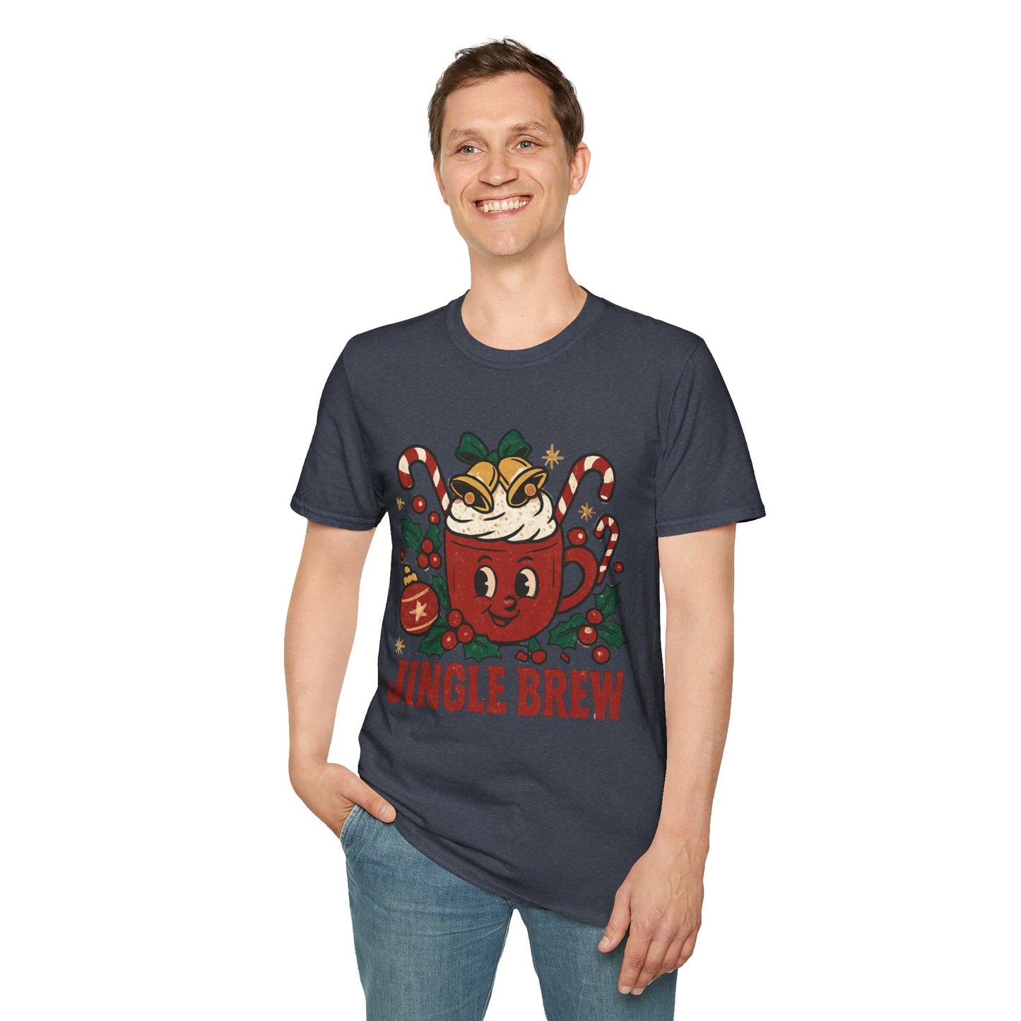 Jingle Brew | Funny Holiday Coffee Cup Christmas Unisex T-Shirt