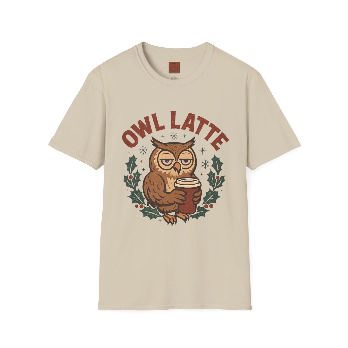Owl Latte | Funny Christmas Coffee Lover Unisex T-Shirt