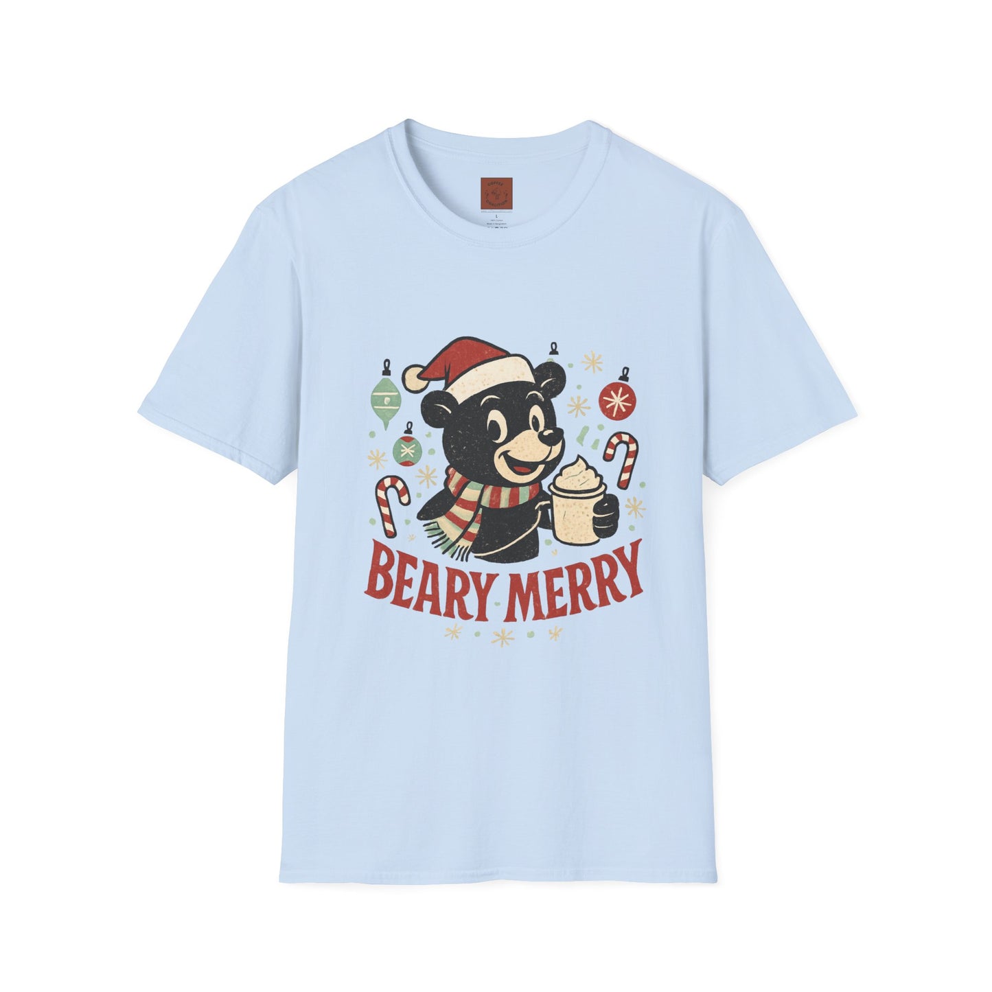Beary Merry | Cute Bear Coffee Christmas Unisex T-Shirt