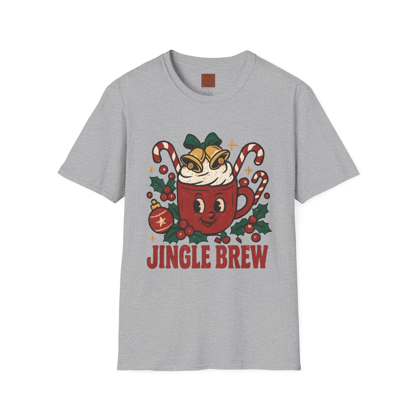 Jingle Brew | Funny Holiday Coffee Cup Christmas Unisex T-Shirt