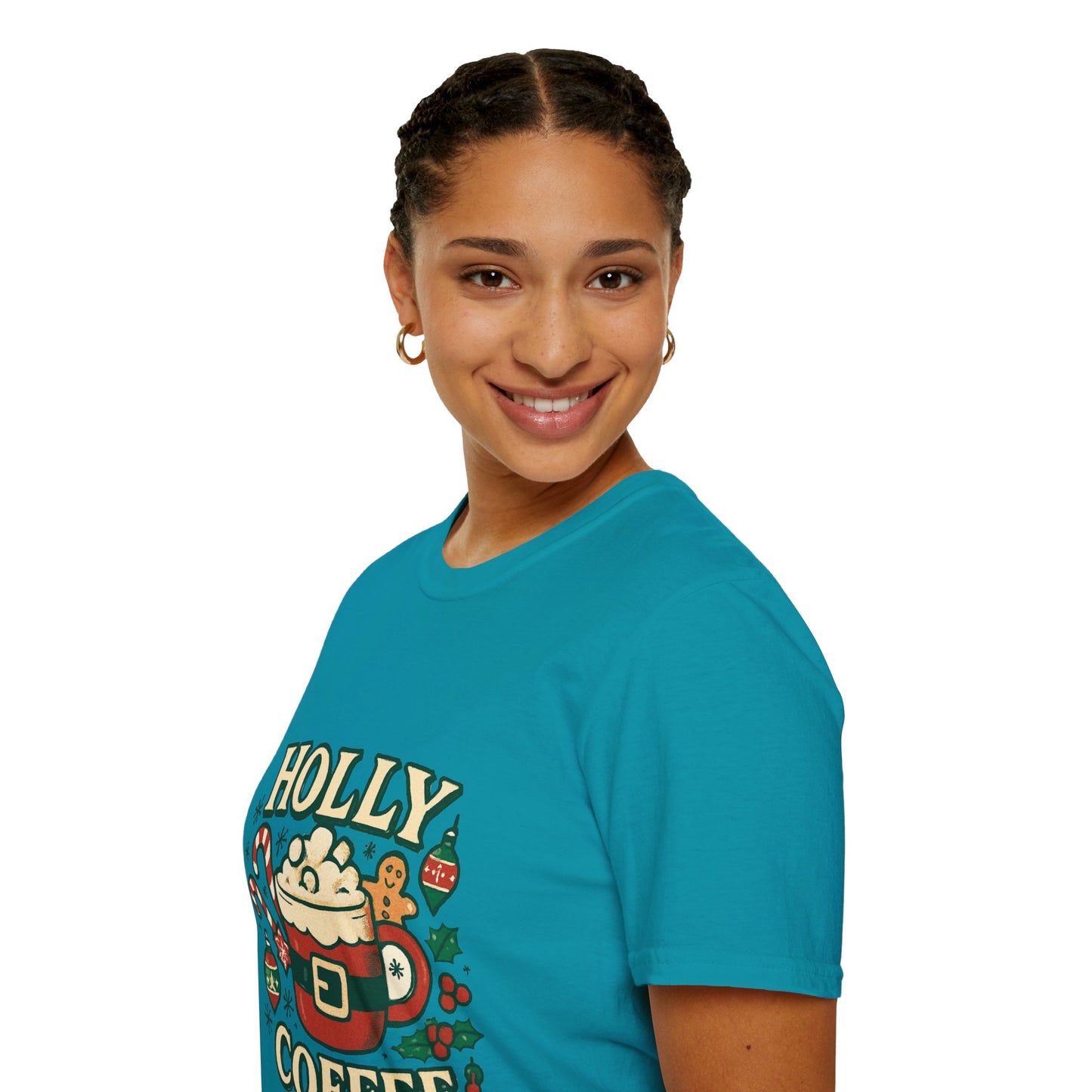 Holly Coffee | Festive Christmas Coffee Lover Unisex T-Shirt