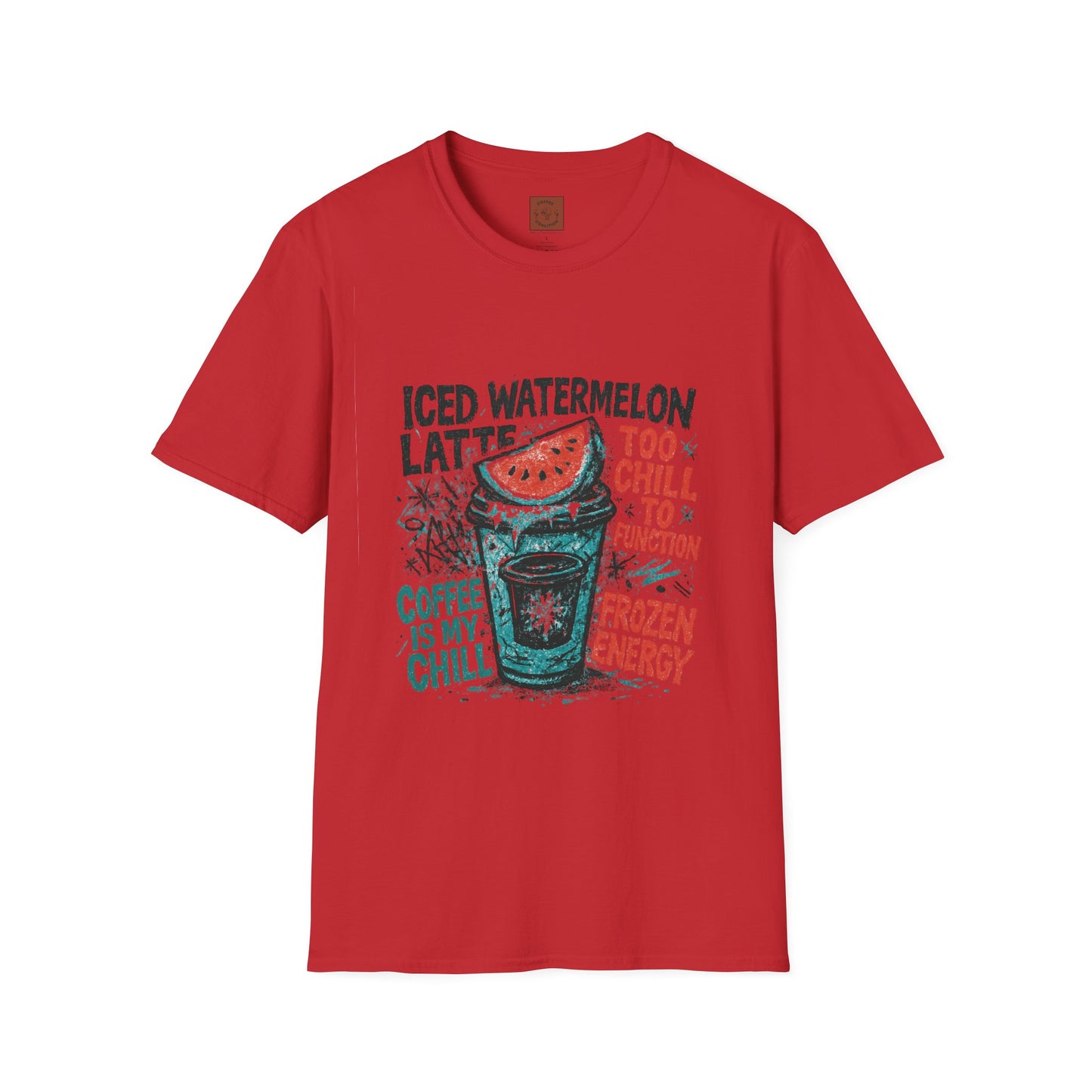 Iced Watermelon Latte | Funny Christmas Coffee Lover Unisex T-Shirt