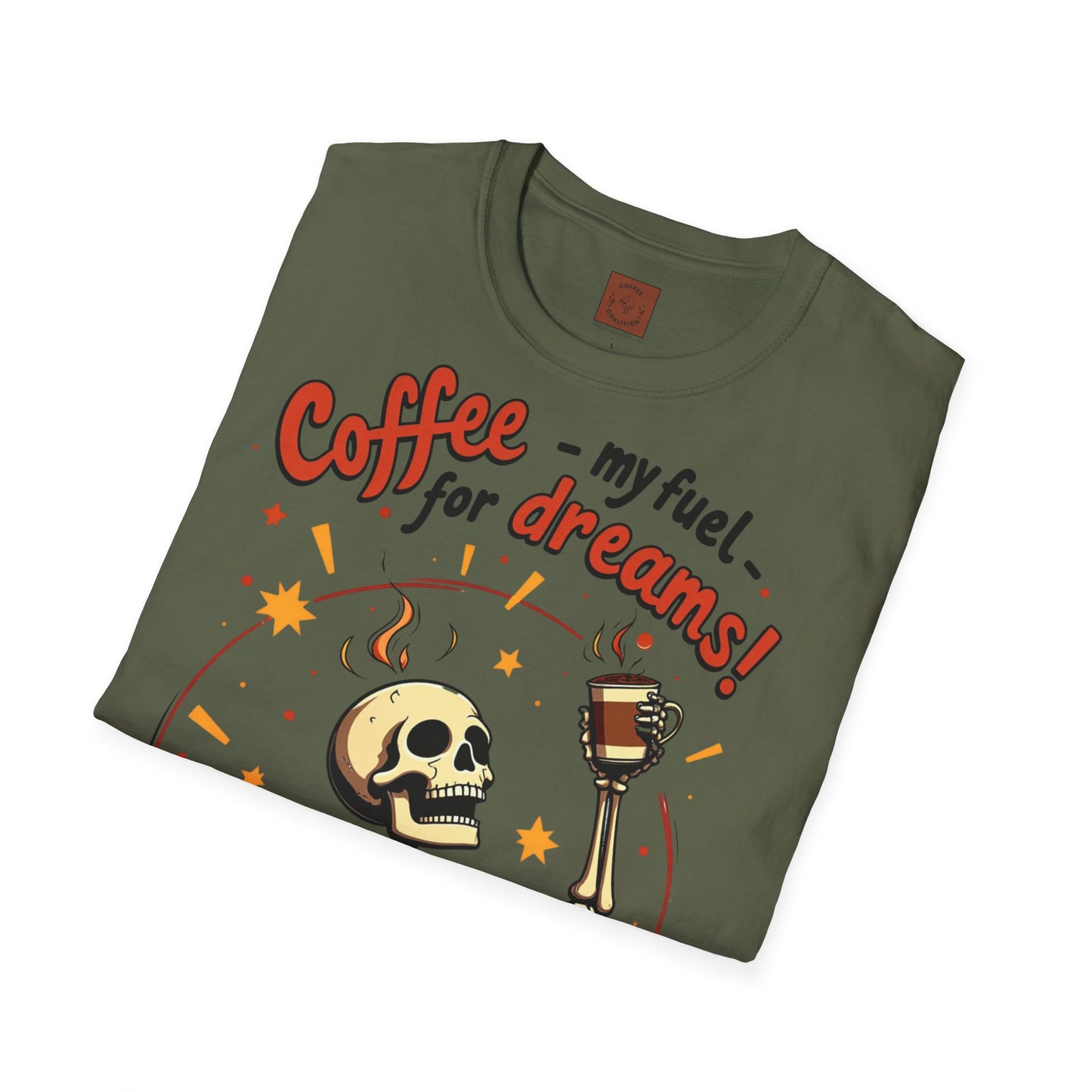 Coffee — My Fuel for Dreams | Caffeinated Ambition Skeleton Tee