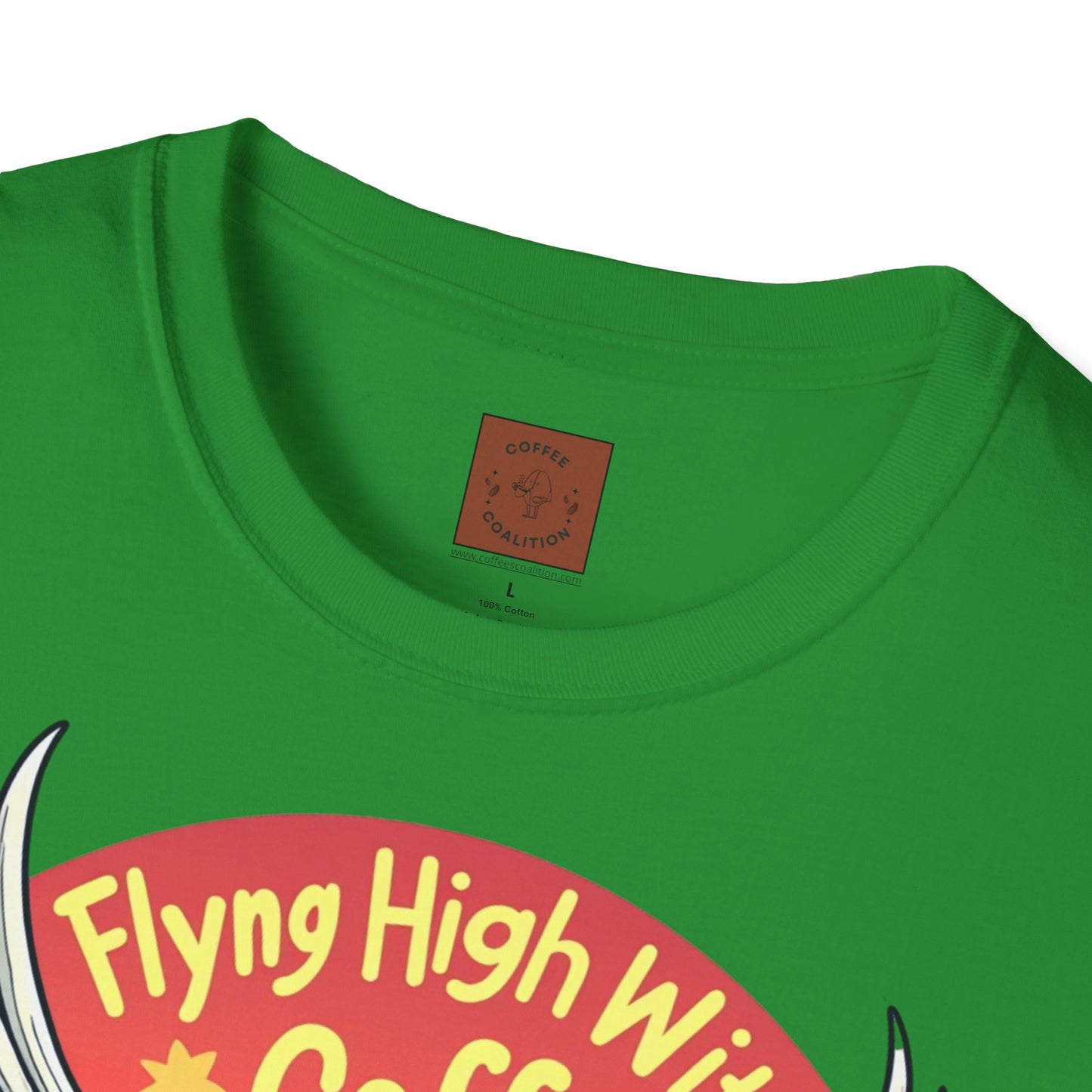 Flying High With Coffee | Skeleton Wings Tee