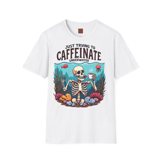 Skeleton under water