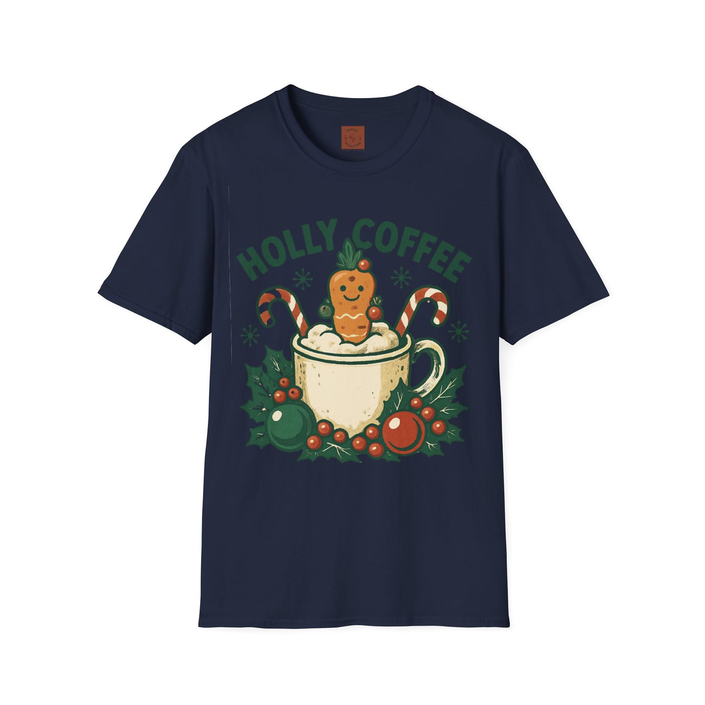 Jolly Brew | Funny Gingerbread Coffee Christmas Unisex T-Shirt