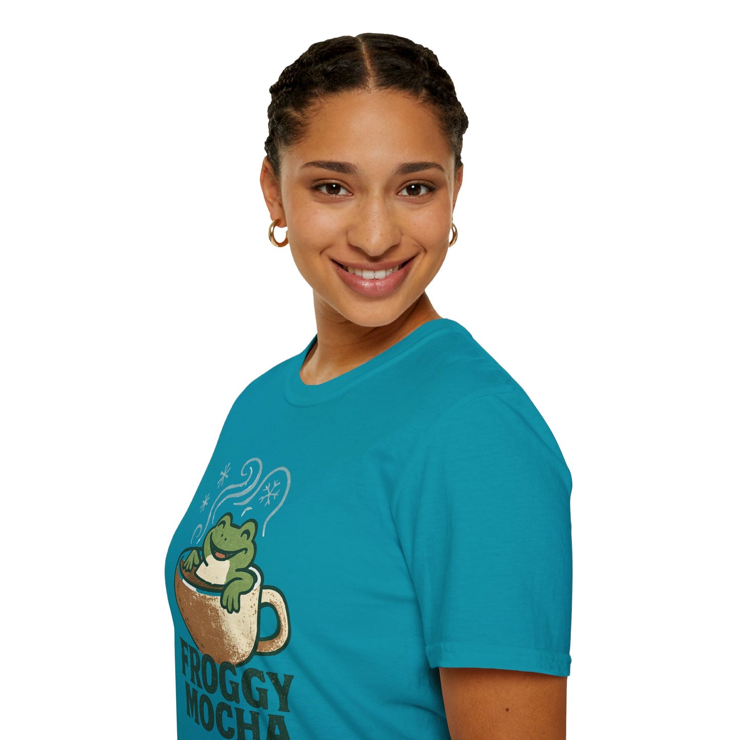 Froggy Mocha | Cute Christmas Coffee Lover Unisex T-Shirt