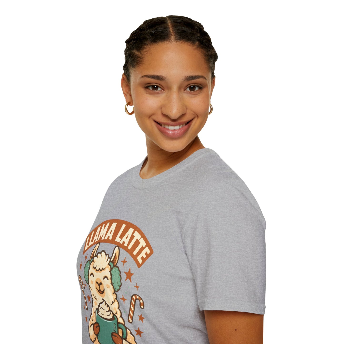 Llama Latte | Cute Christmas Coffee Lover Unisex T-Shirt